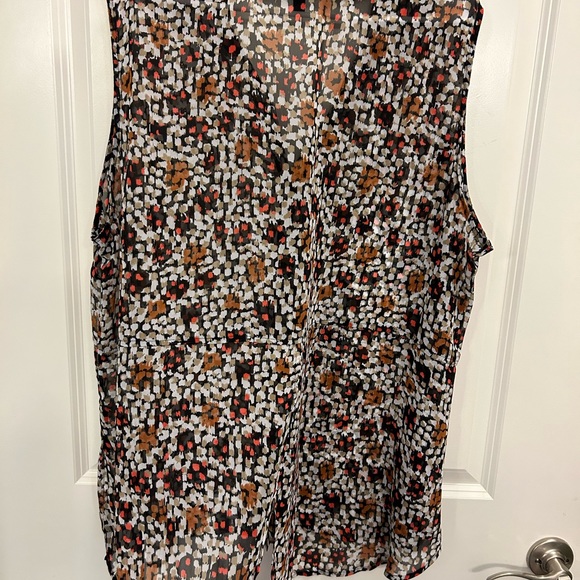 Lane Bryant Sheer Sleeveless Blouse Size 24 - Picture 3 of 6